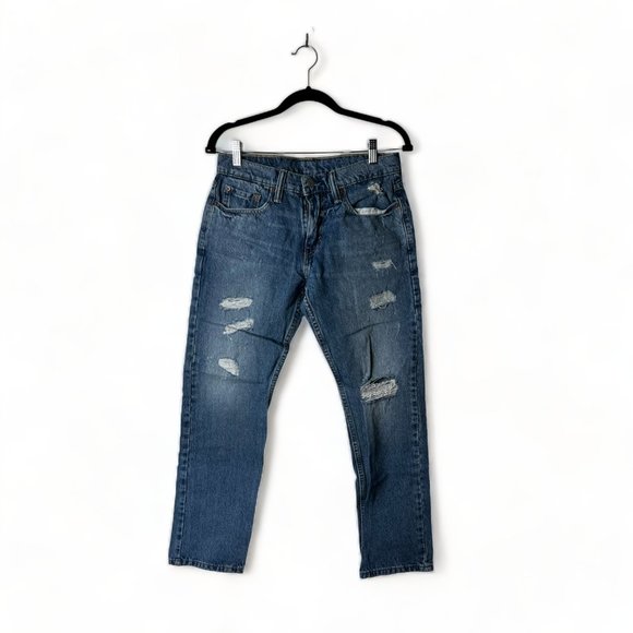 Levi's 502™ Taper Fit‎ Men's Jeans Distressed - Sz. W29 L30 - Picture 1 of 9